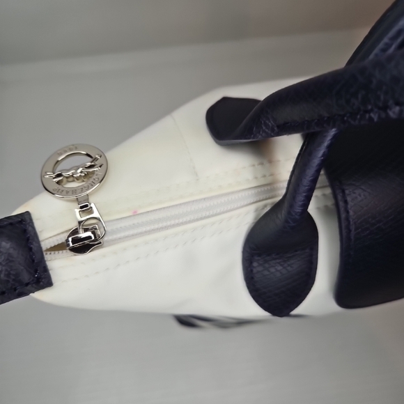 Longchamp Le Pliage Mariniere Stripe Nylon Small Short Handle Tote - Picture 11 of 15